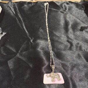 Silver Elephant Pendant Necklace